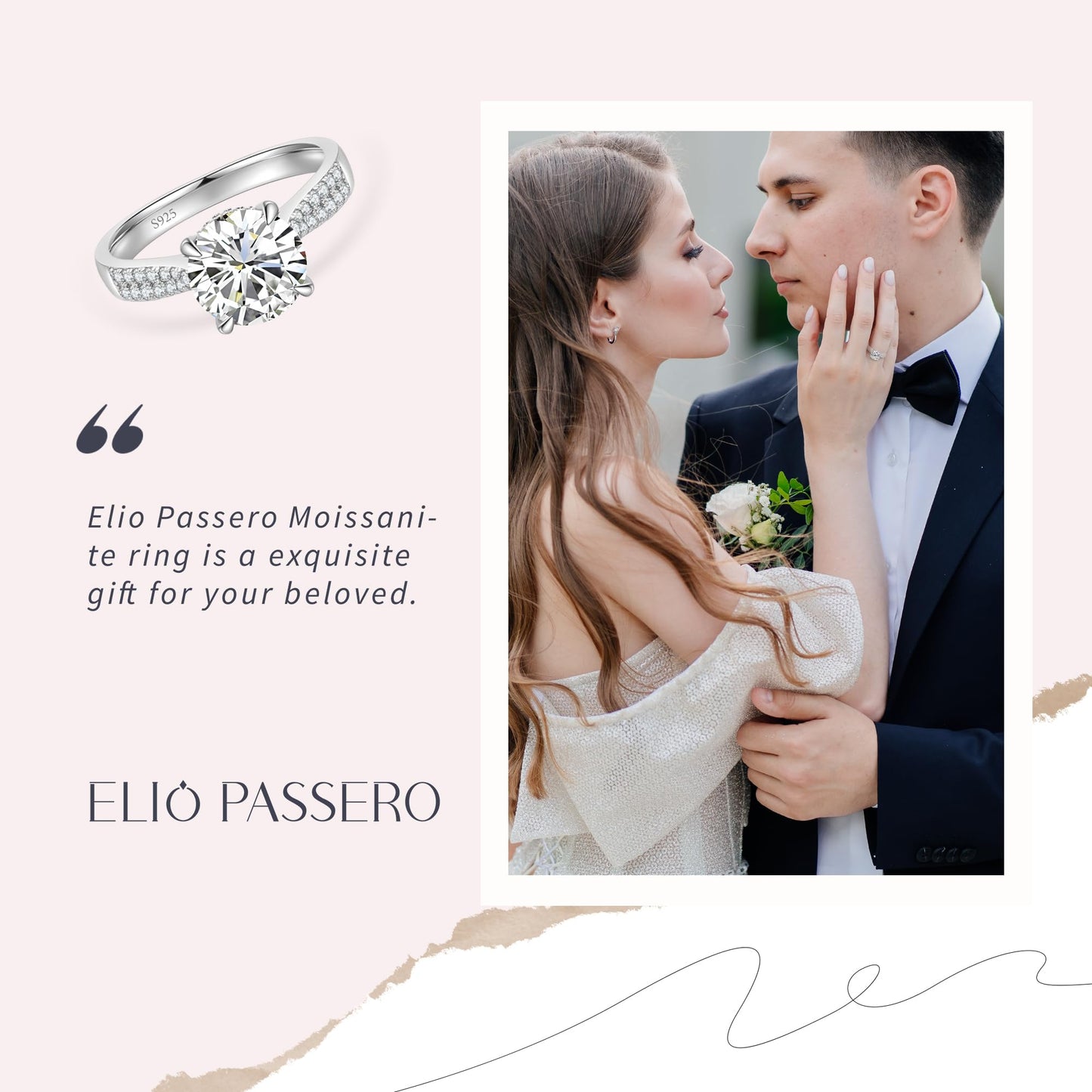 KERXI 1.5CT Moissanite Engagement Rings for Women